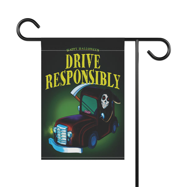 Drive Responsibly Halloween Party Yard Flag