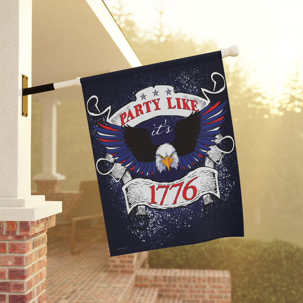 4th of July American Eagle Party 1776 Yard Flag