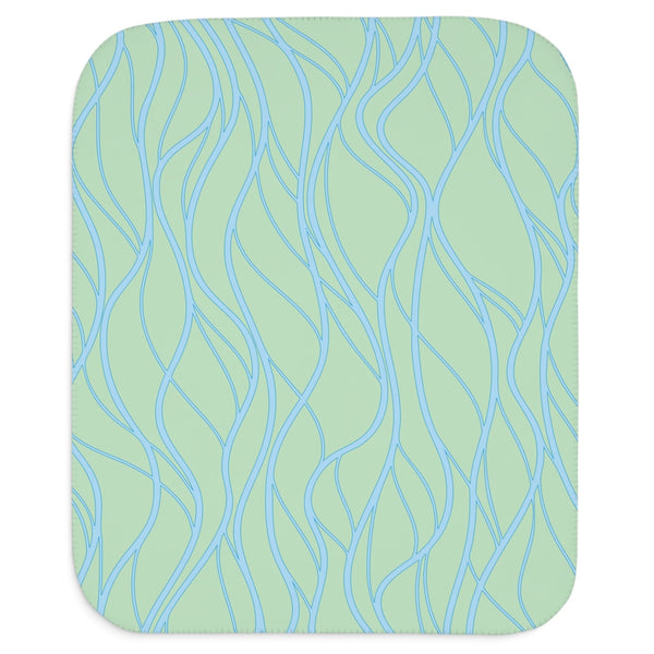 blue and green waves stylish baby blanket