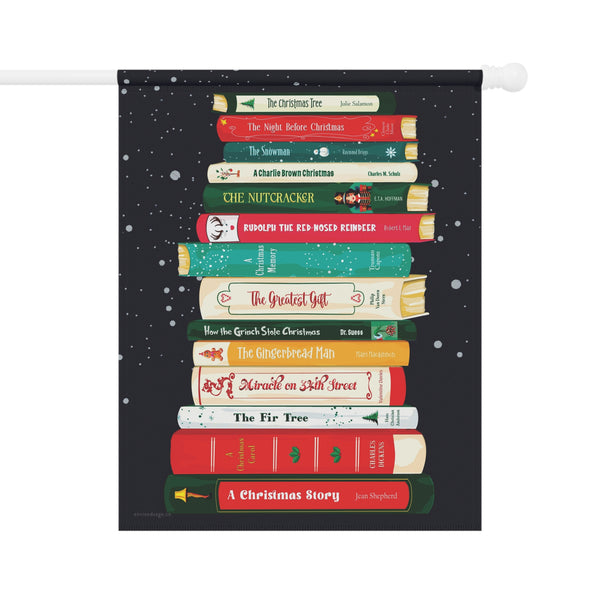 Christmas Book Flag – Durable Outdoor Yard Flag | Classic Holiday Banner