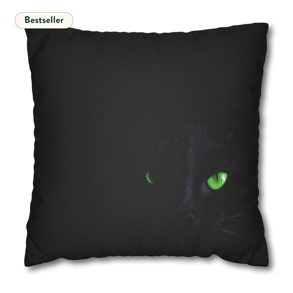 Black Cat Soft Faux Suede Pillow Cover