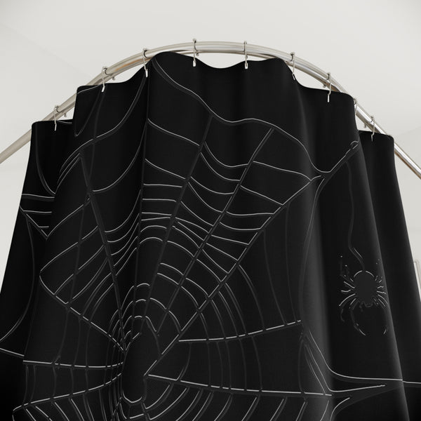 Spiderweb Spider Black Bath Shower Curtain