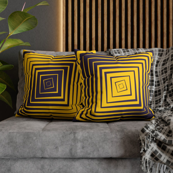 Yellow & Purple Reversible Retro Throw Pillow