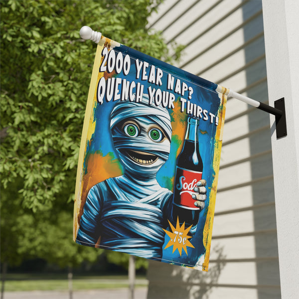 Halloween Mummy Vintage Retro Yard Flag