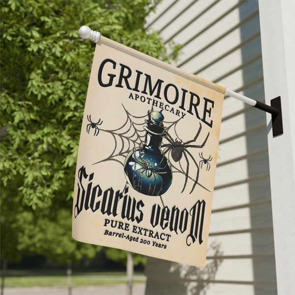 Apothecary Spider Venom Halloween Yard Flag
