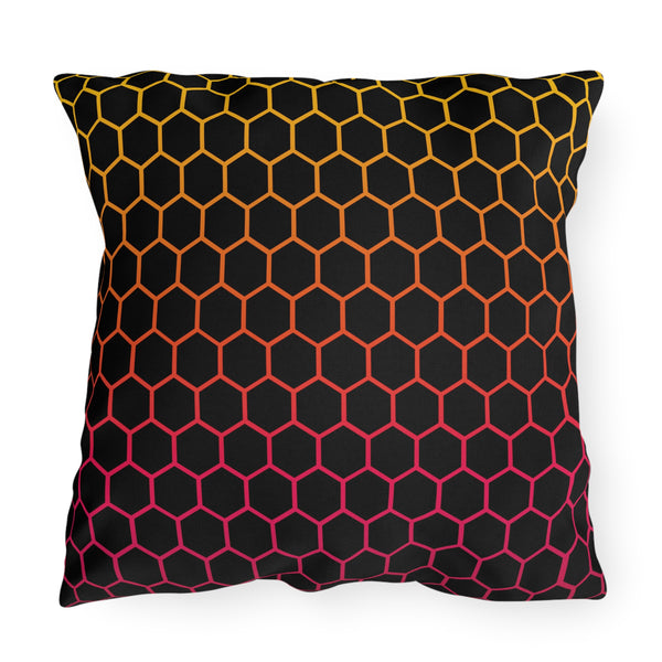 Honeycomb Rainbow Indoor Outdoor Accent Pillow Chic Spring Decor