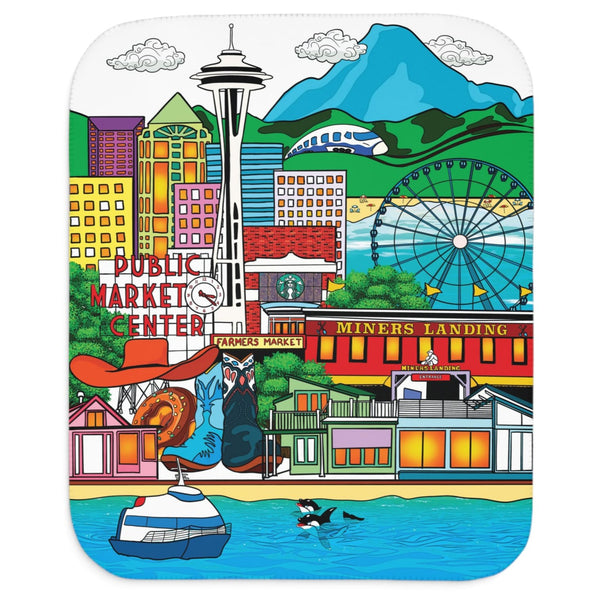 Seattle baby blanket gift