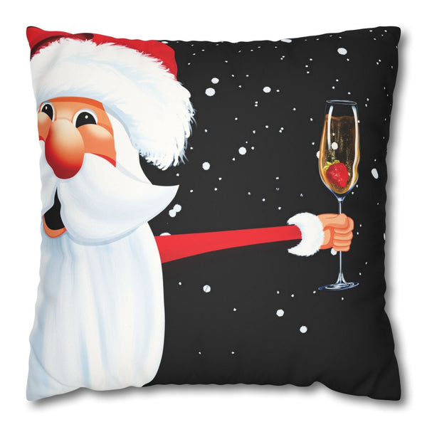 funny santa christmas throw pillow cover