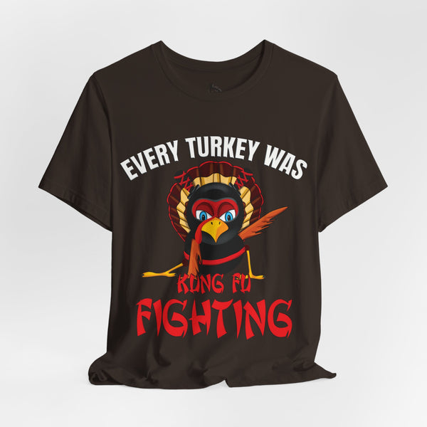 Kung Fu Fighting Turkey 80s Music Funny T-Shirt