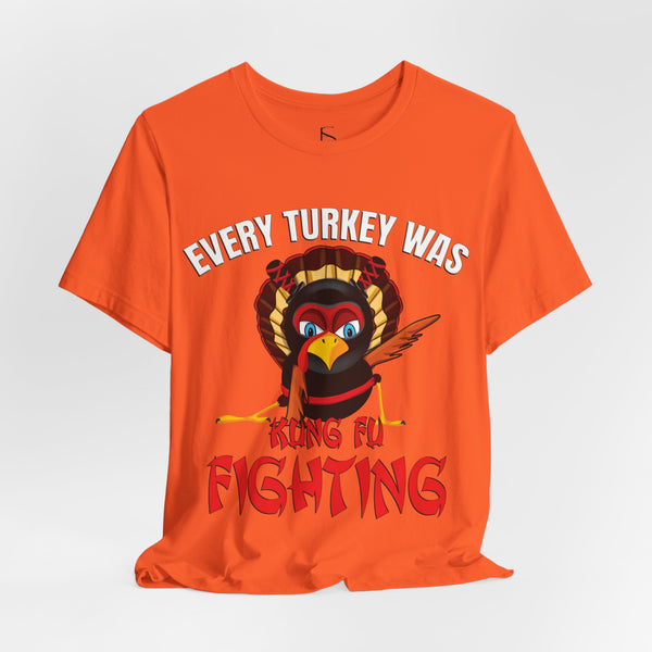 Kung Fu Fighting Turkey 80s Music Funny T-Shirt