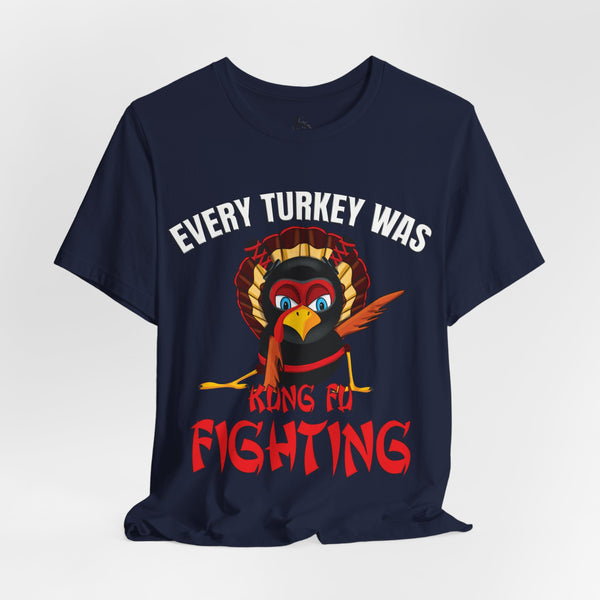 Kung Fu Fighting Turkey 80s Music Funny T-Shirt