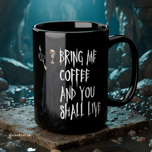 Coffee Lovers Grim Reaper Mug 15oz