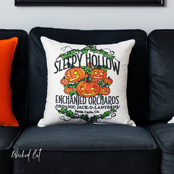 Sleepy Hollow Orchards Halloween Soft Pillow Cover
