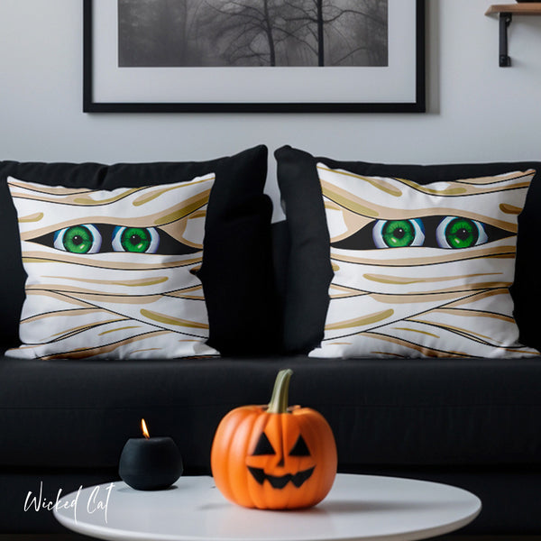 Funny Mummy Halloween Soft Pillow Cover