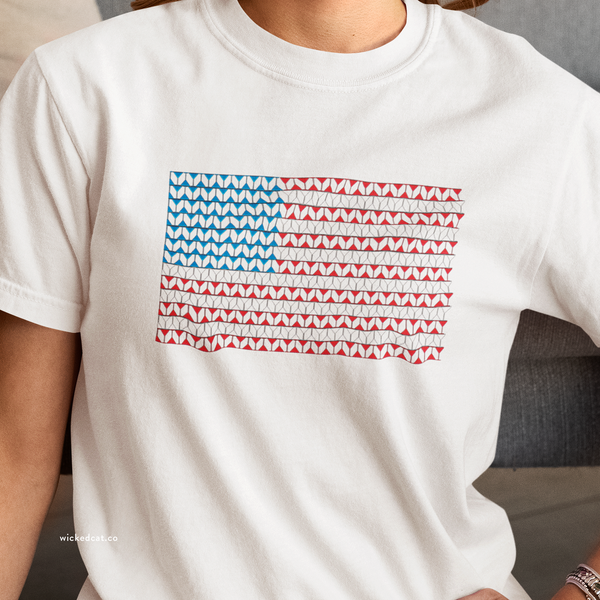 Comfort Colors© Martini Style American Flag Patriotic T-Shirt