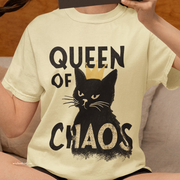Queen of Chaos Black Cat Grunge Style Comfort Colors® T-Shirt