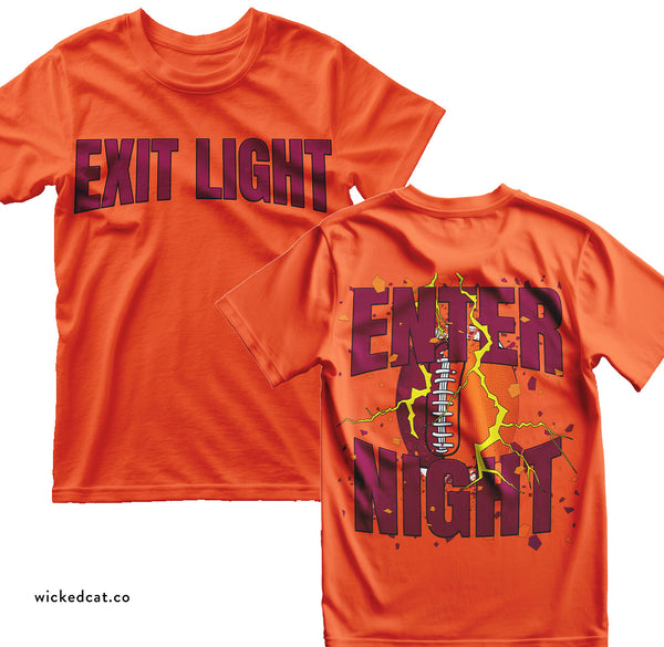 Virginia Tech Football Exit Light Lightning Strike T-Shirt