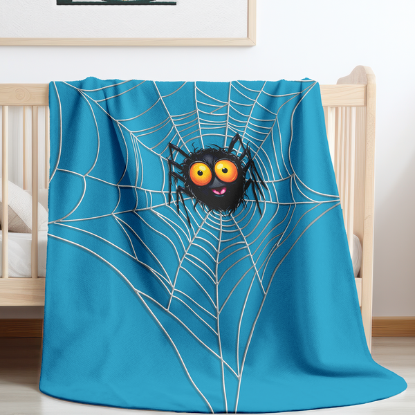 Happy Spider Halloween Toddler Baby Blanket