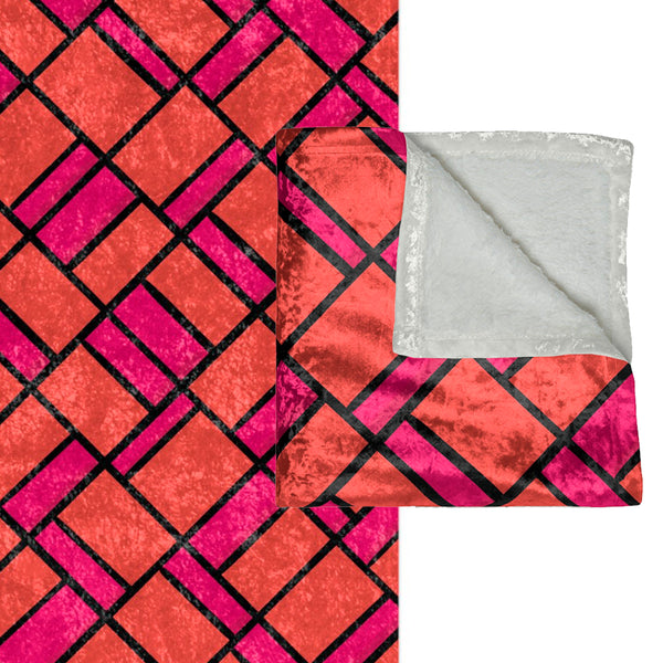 Pink and Orange Modern Decorative Throw Blanket