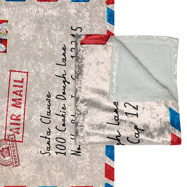 Santa Mail Cute Christmas Throw Blanket