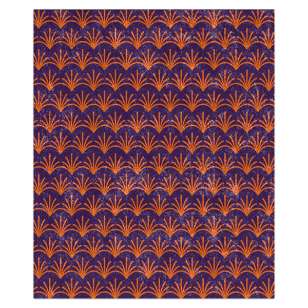 Purple and Orange Art Deco Decorative Throw
