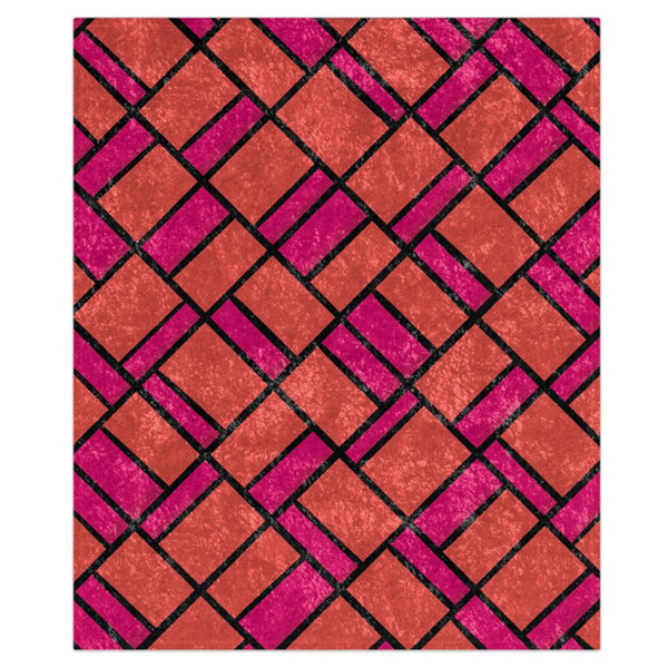 Pink and Orange Modern Decorative Throw Blanket