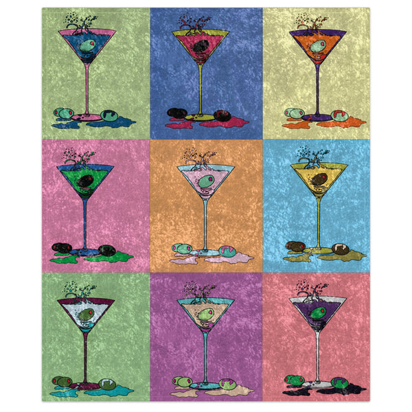 Pop Art Martini Home Gift Decorative Throw Blanket