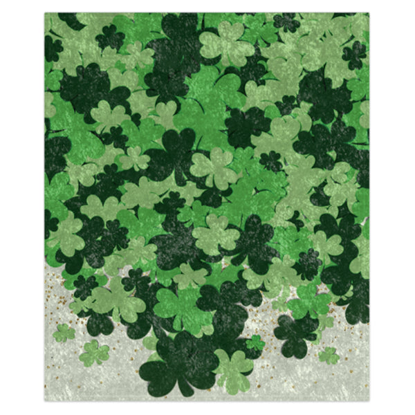 Falling Shamrocks Green Decorative Throw Blanket