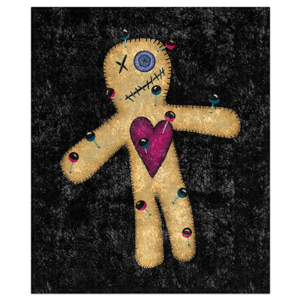 Voodoo Doll Funny Gift Halloween Throw Blanket