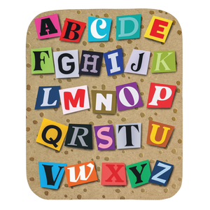 abc letter cutouts soft baby blanket