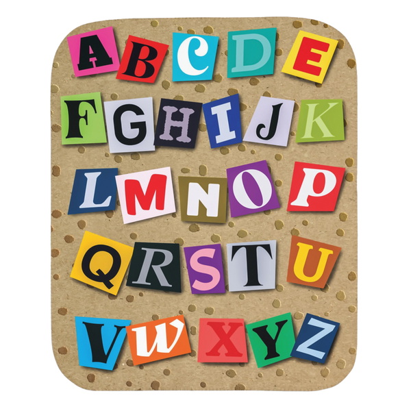 abc letter cutouts soft baby blanket