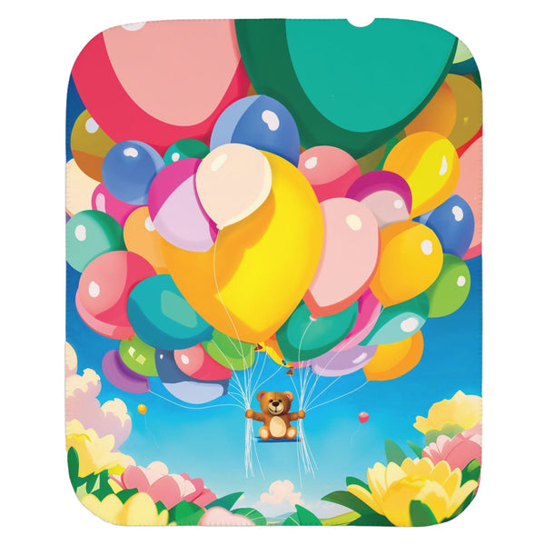 teddy bear balloon ride baby blanket
