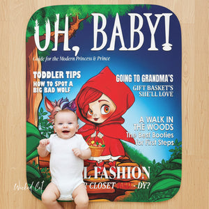 soft sherpa blanket with 'Little Red Riding Hood' design