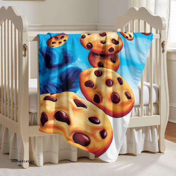 Cookie Monster Newborn Toddler Sherpa Baby Blanket