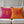 Honeycomb Bee Reversible Pink & Orange Indoor Outdoor Accent Pillow