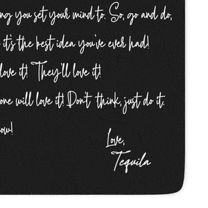 Tequila Inspiration Letter Funny Throw Blanket