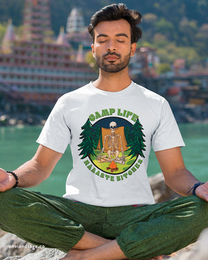 Comfort Colors© Namaste Bitches Yoga Skeleton T-Shirt