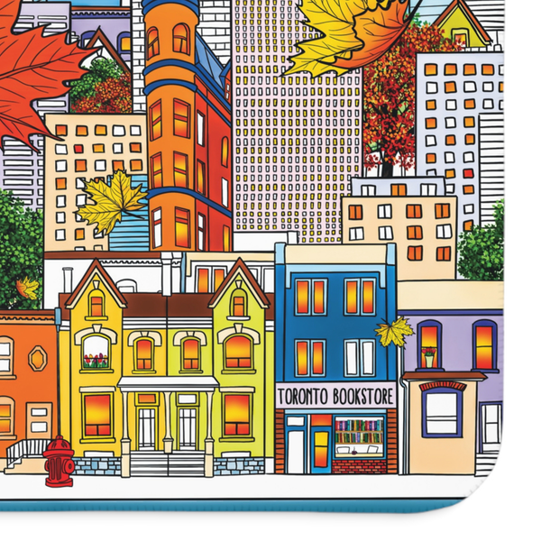 Whimsical Toronto Canada Sherpa Baby Blanket