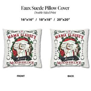 throw pillow with 'Christmas Cover Funny Mrs. Clause Moonshine Decor' design