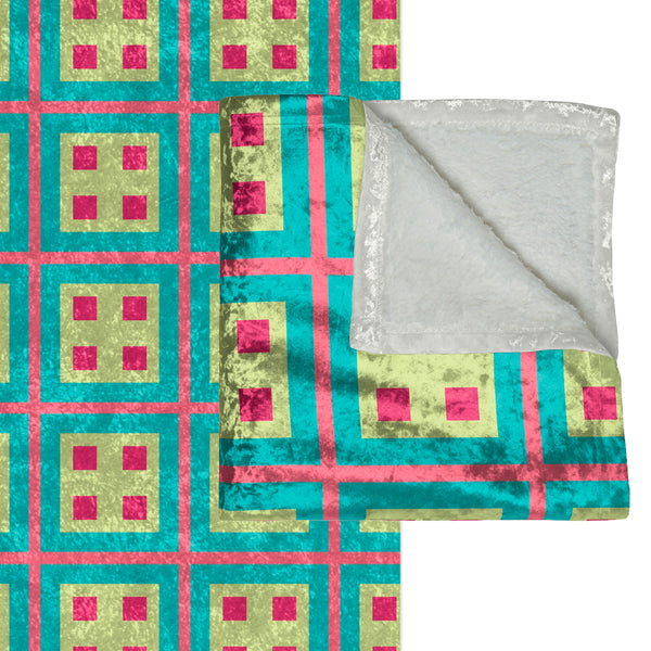 Pastel Pink & Blue Decorative Throw Blanket