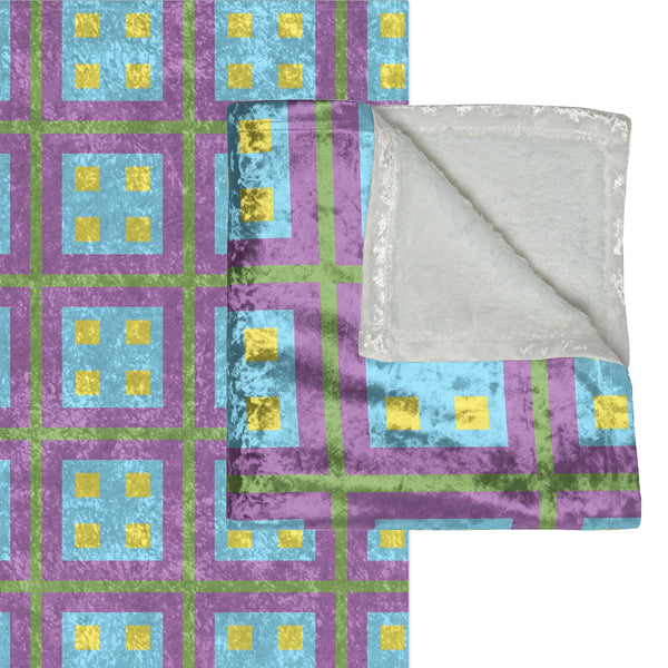 Pastel Purple & Blue Decorative Throw Blanket