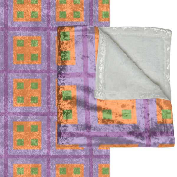 Pastel Purple & Orange Decorative Throw Blanket