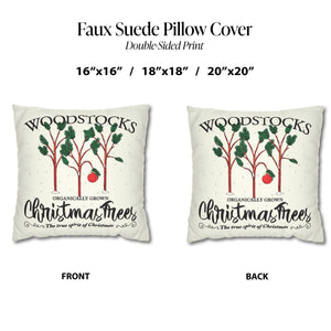 throw pillow with 'Charlie Brown Cover Cute Holiday' design