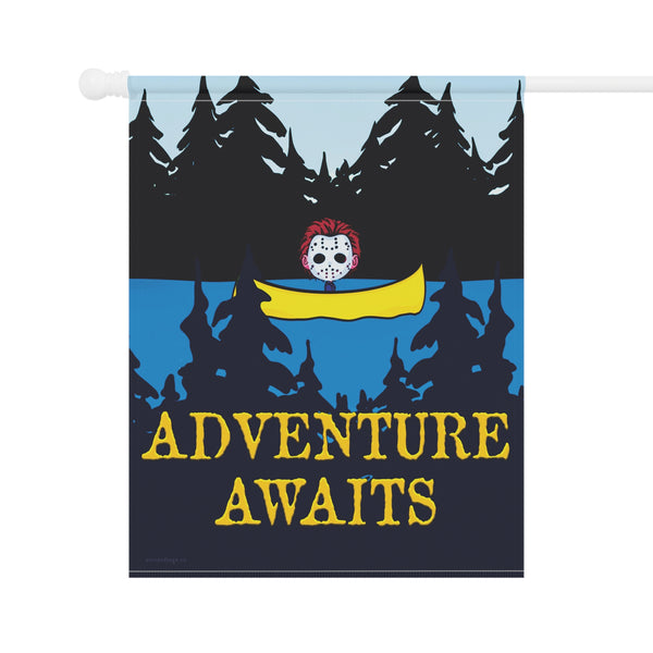 Adventure Awaits Funny Halloween Yard Flag
