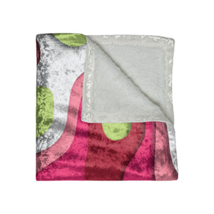 Soft sherpa blanket with 'Abstract Holiday Decorative Throw' design