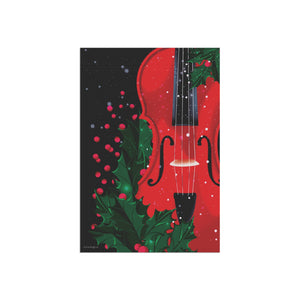 Garden flag with 'Violin Music Lovers Funny Christmas' design