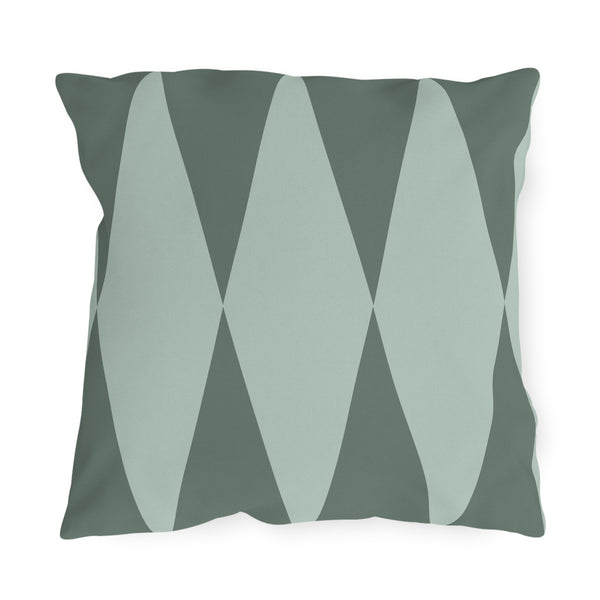 Green Diamond Indoor Outdoor Throw Pillow