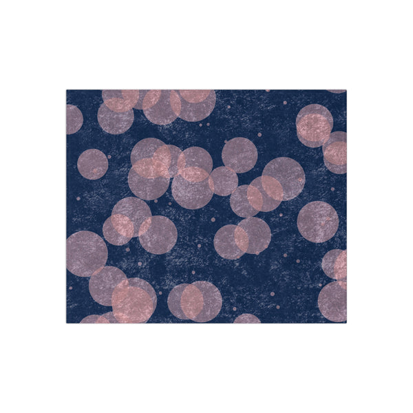 Blue & Pink Polka Dot Throw Blanket