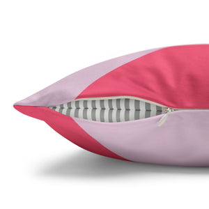 Reversible Pink Lilac Faux Suede Pillow Cover