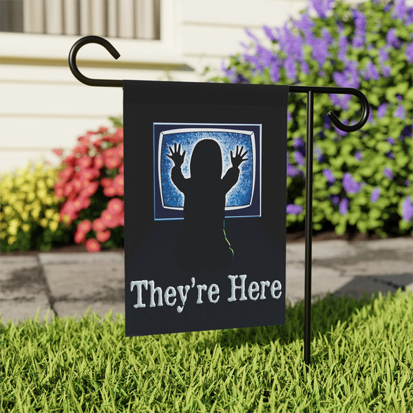 Poltergeist They're Here Halloween Yard Flag